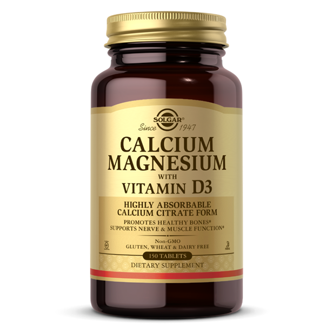 Calcium Magnesium mit Vitamin D3 150 Tabletten Solgar